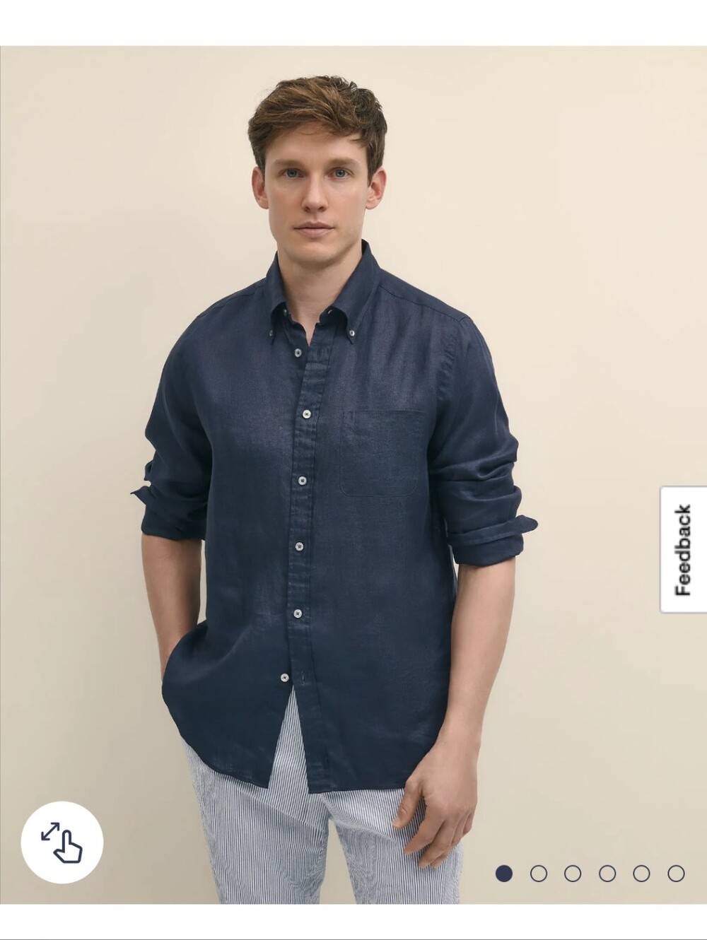 Brooks Brothers Irish Linen Sport Shirt Large